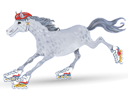 Jerry the Roller-Skating Horse